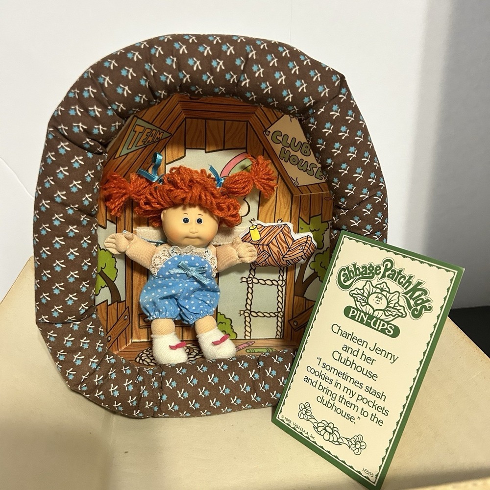 Vintage Coleco Cabbage Patch Kids PIN-UPS Charlene Jenny and Her Clubhouse New - Picture 11 of 12